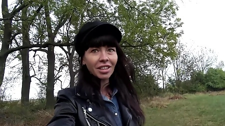 Sasha Colibri sucks firm cock and gets properly fucked in the woods