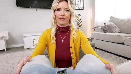 Lavishly tattooed blonde mom Kitt Jones blows and rides cocky dude in POV